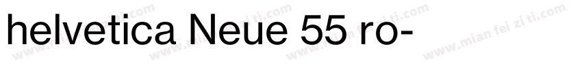 helvetica Neue 55 ro字体转换